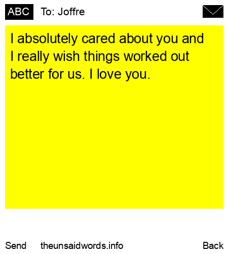 unsent message to Joffre