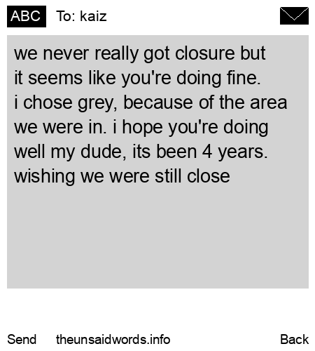unsent message to kaiz