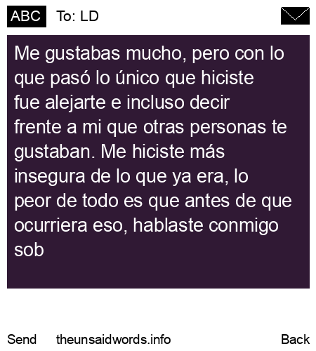 unsent message to LD