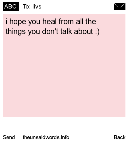 unsent message to livs 
