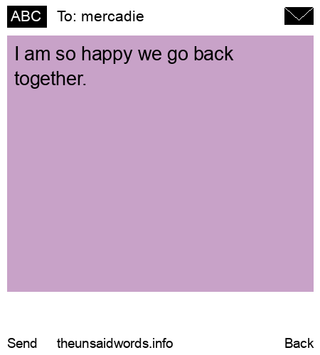 unsent message to mercadie 