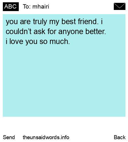 unsent message to mhairi