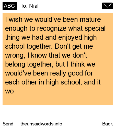 unsent message to Nial