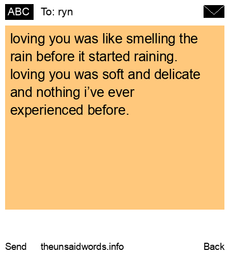 unsent message to ryn