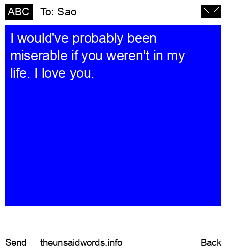 unsent message to Sao