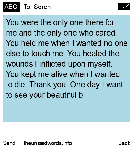 unsent message to Soren