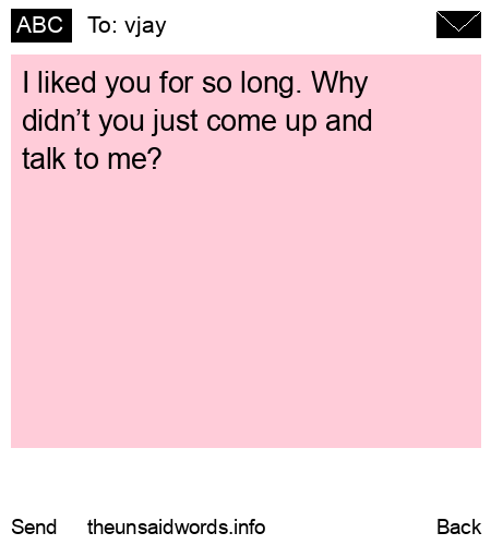 unsent message to vjay