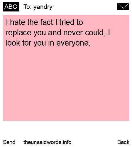 unsent message to yandry