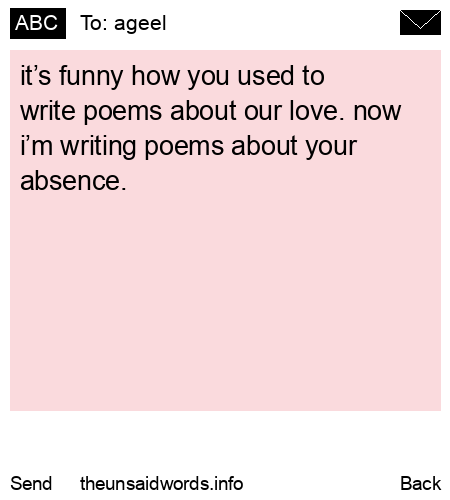 unsent message to ageel 