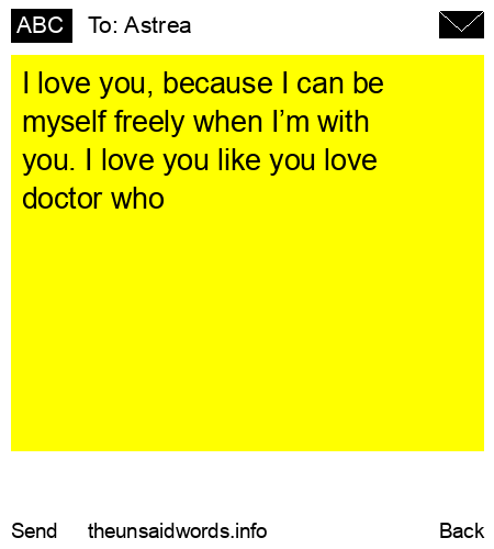 unsent message to Astrea
