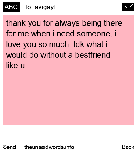 unsent message to avigayl