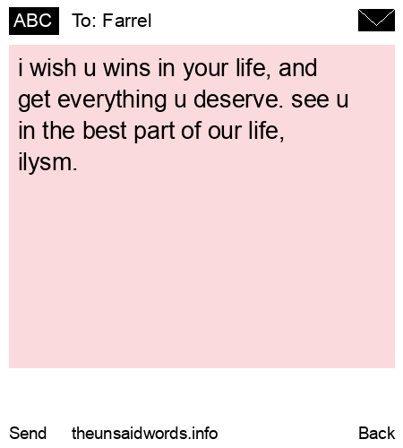 unsent message to Farrel