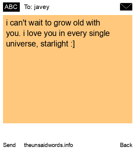 unsent message to javey