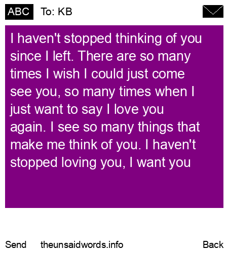 unsent message to KB