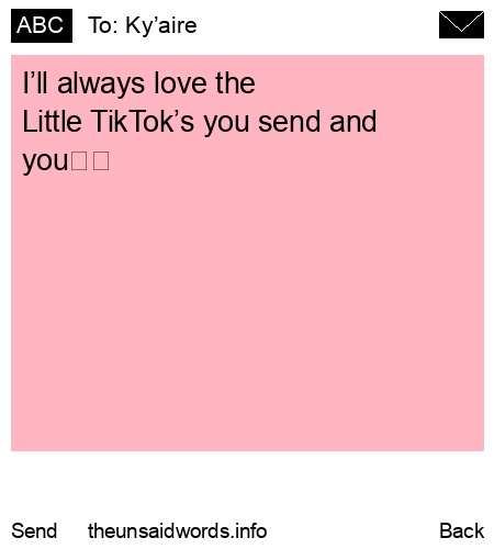 unsent message to Ky’aire