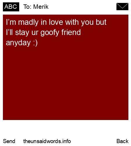 unsent message to Merik