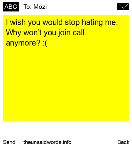 unsent message to Mozi