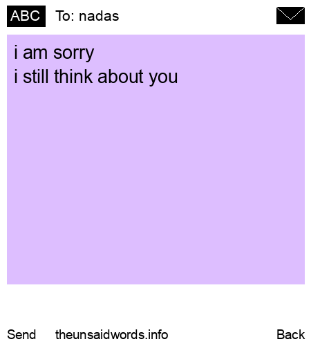 unsent message to nadas 