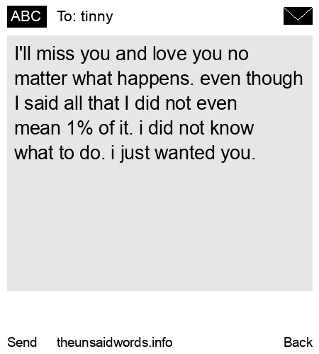 unsent message to tinny