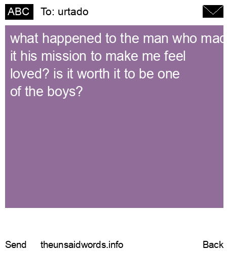 unsent message to urtado