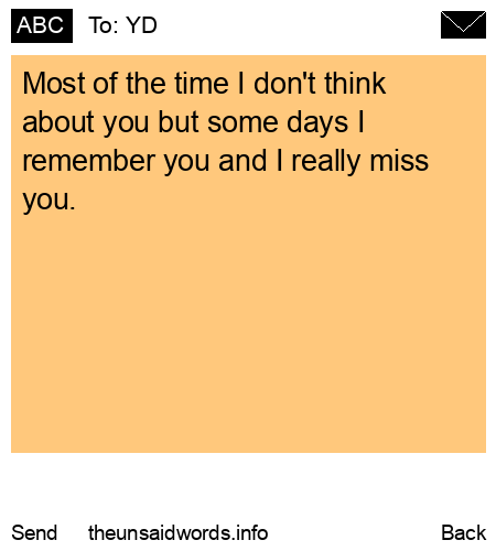 unsent message to YD