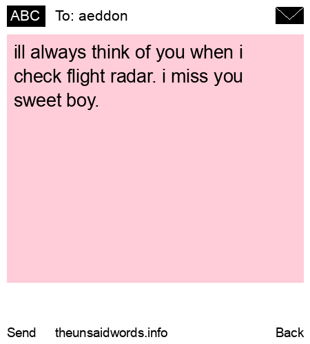 unsent message to aeddon
