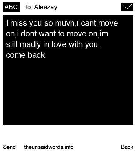 unsent message to Aleezay