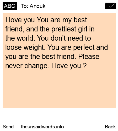 unsent message to Anouk