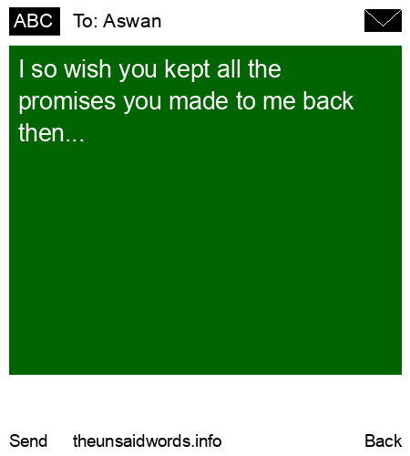 unsent message to Aswan