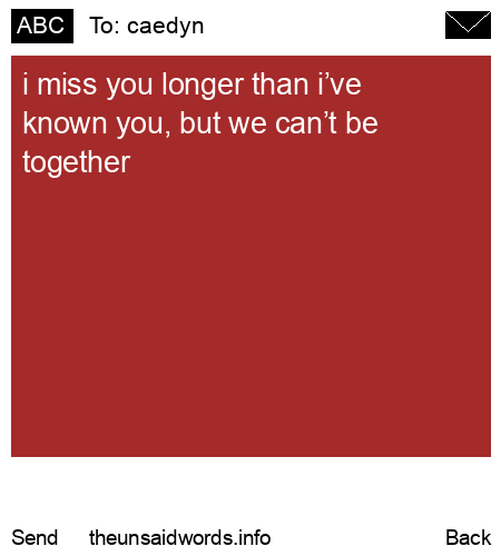 unsent message to caedyn