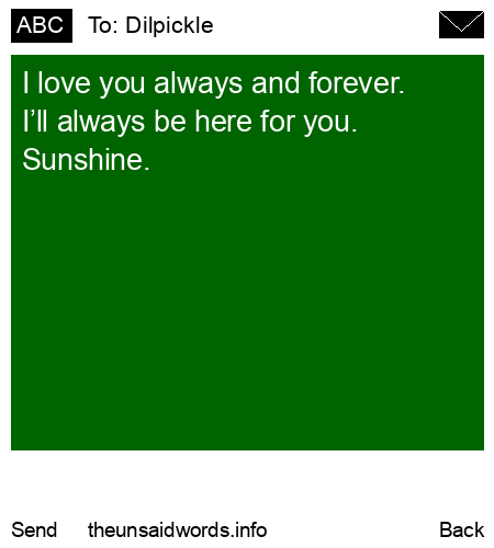 unsent message to Dilpickle 