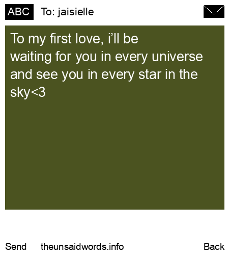 unsent message to jaisielle
