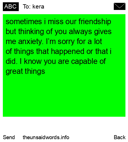 unsent message to kera