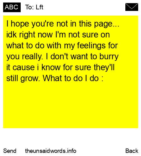 unsent message to Lft