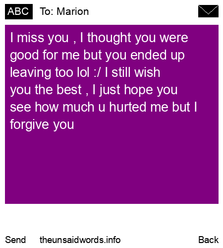 unsent message to Marion