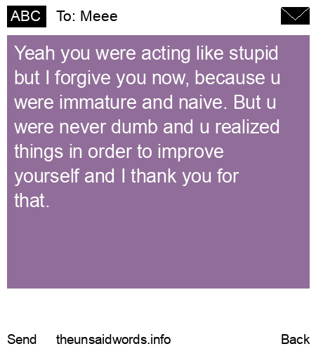 unsent message to Meee