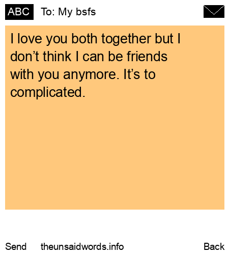 unsent message to My bsfs