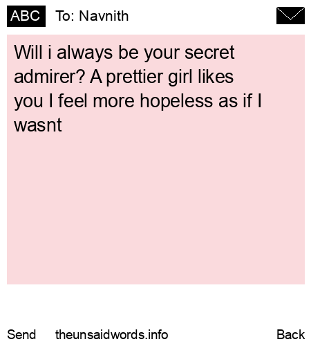 unsent message to Navnith
