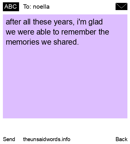 unsent message to noella