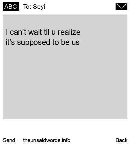 unsent message to Seyi