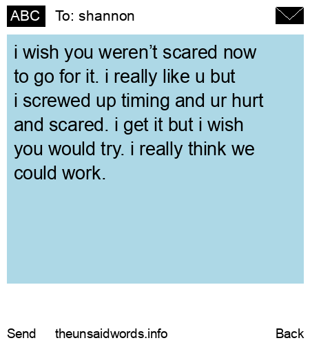 unsent message to shannon
