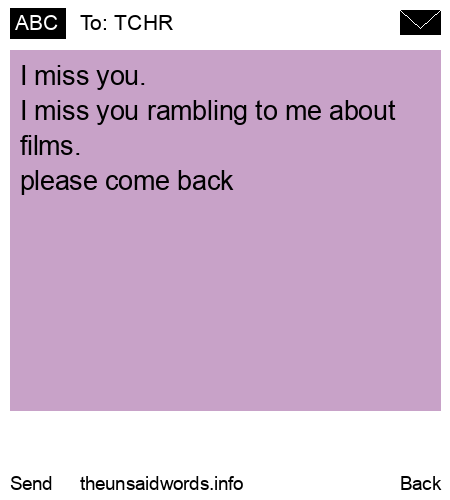 unsent message to TCHR