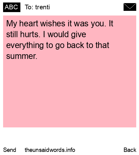 unsent message to trenti