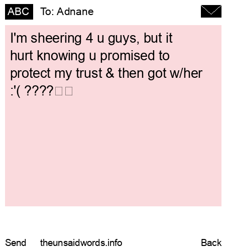 unsent message to Adnane