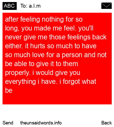 unsent message to a.l.m