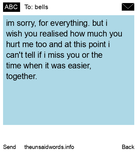 unsent message to bells