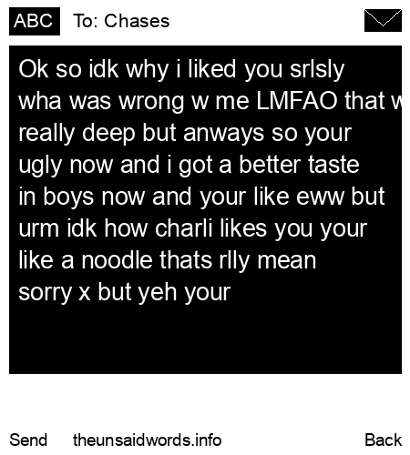 unsent message to Chases