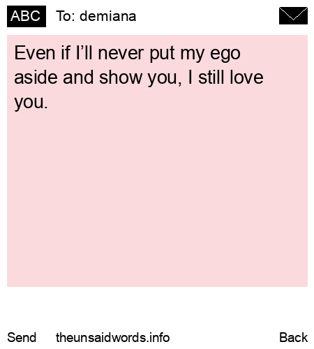 unsent message to demiana