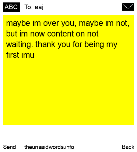 unsent message to eaj