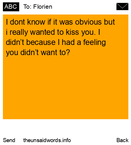 unsent message to Florien